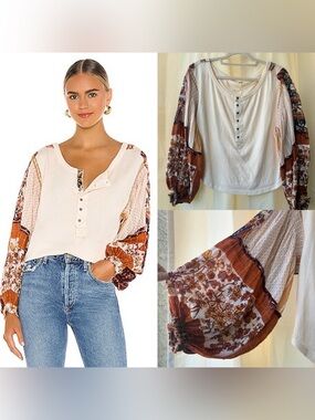 Free People Medium Light Magic Henley
